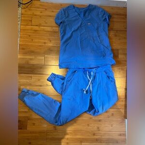 Figs Blue Women's Jogger Set